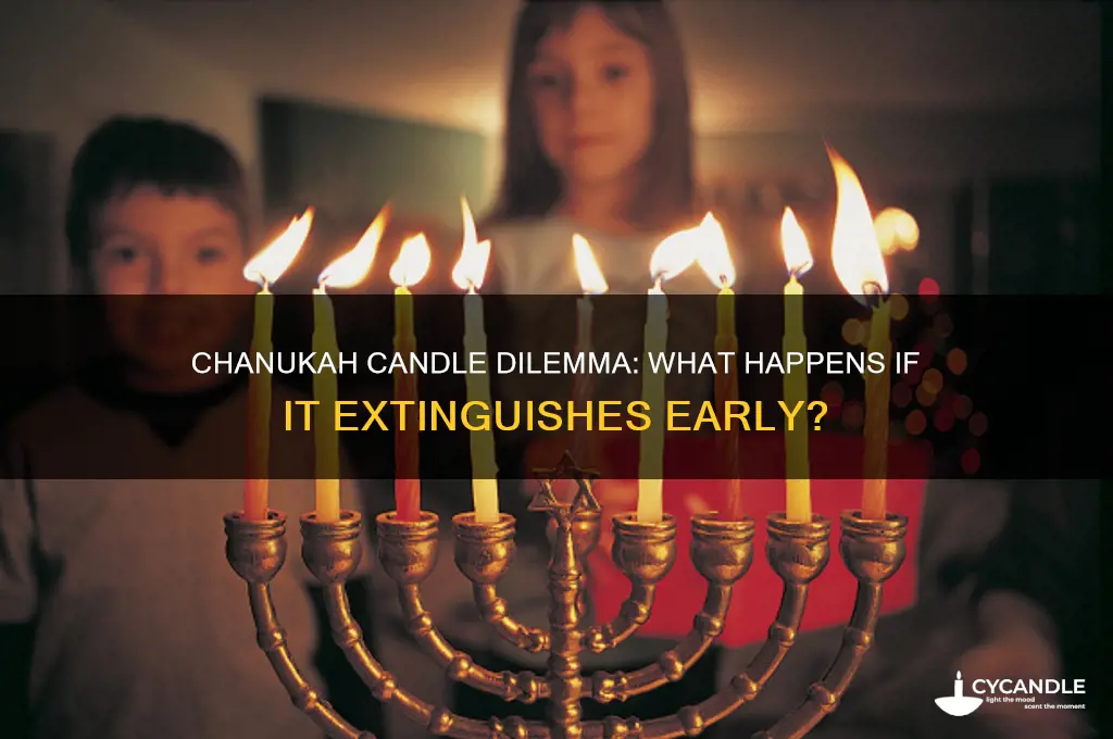 what if chanukah candle goes out before half hour