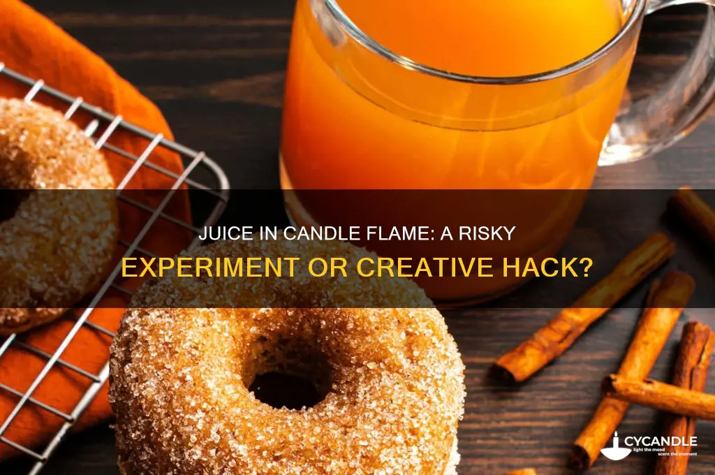 what if i put juice in my candle flame