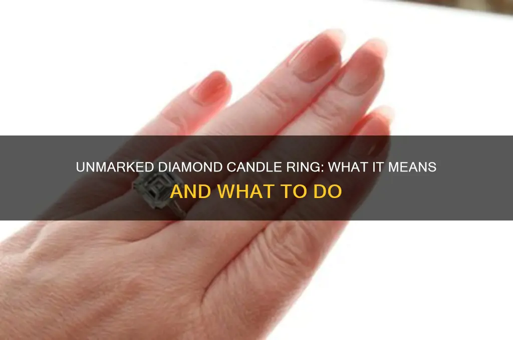 what if my diamond candle ring has no markings