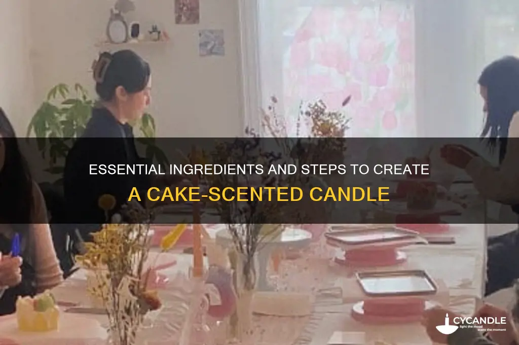 what ineed to nake a cake candle