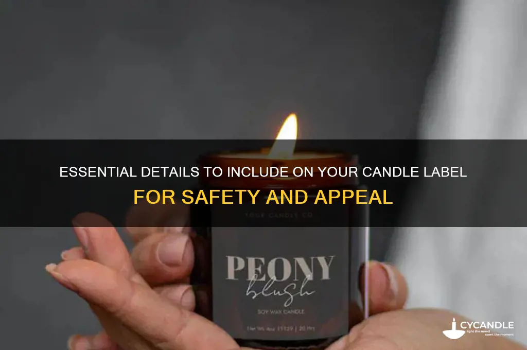 what information to put on candle label