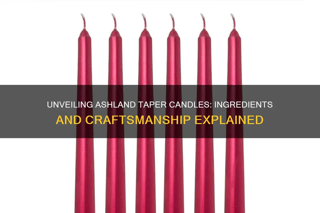 what ingredients are in ashland taper candles