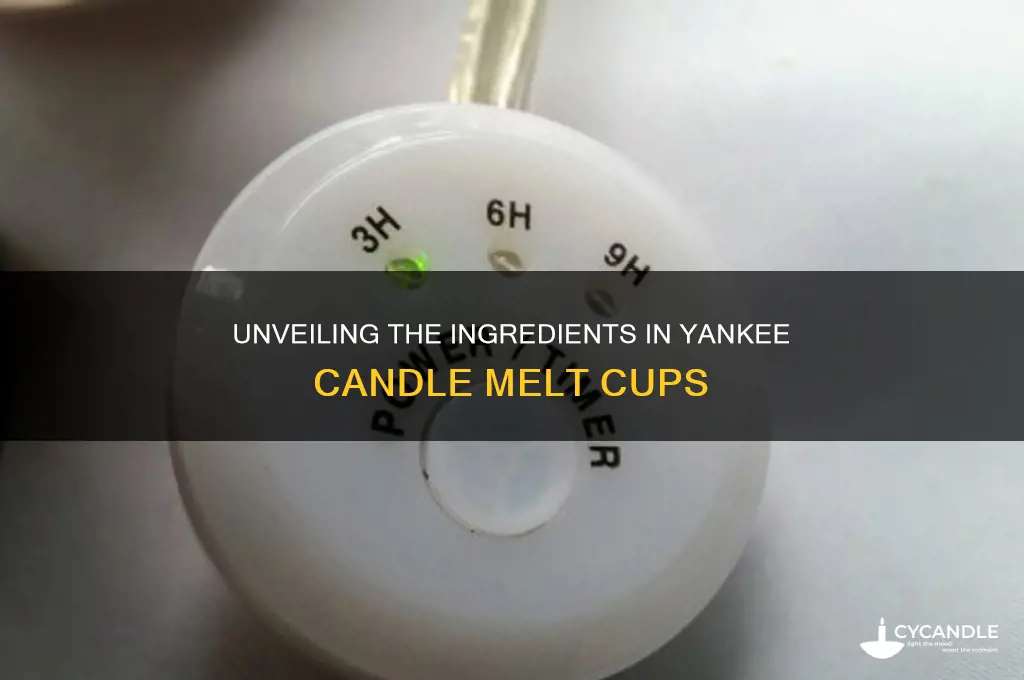 what ingredients are in yankee candle melt cups