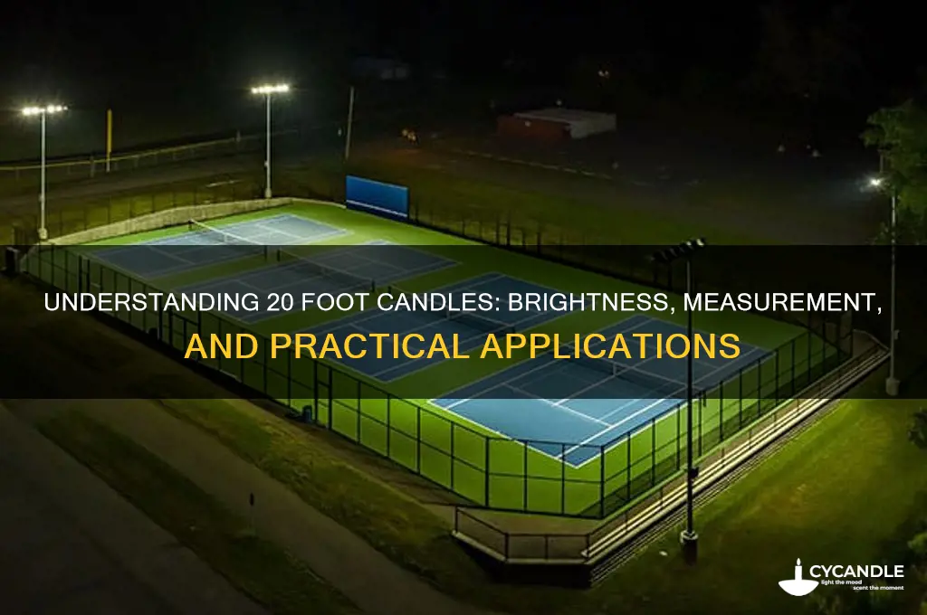what is 20 foot candles of light