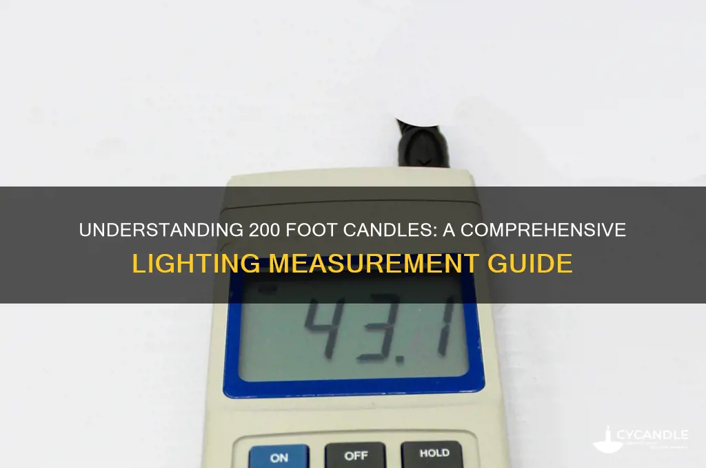 what is 200 foot candles