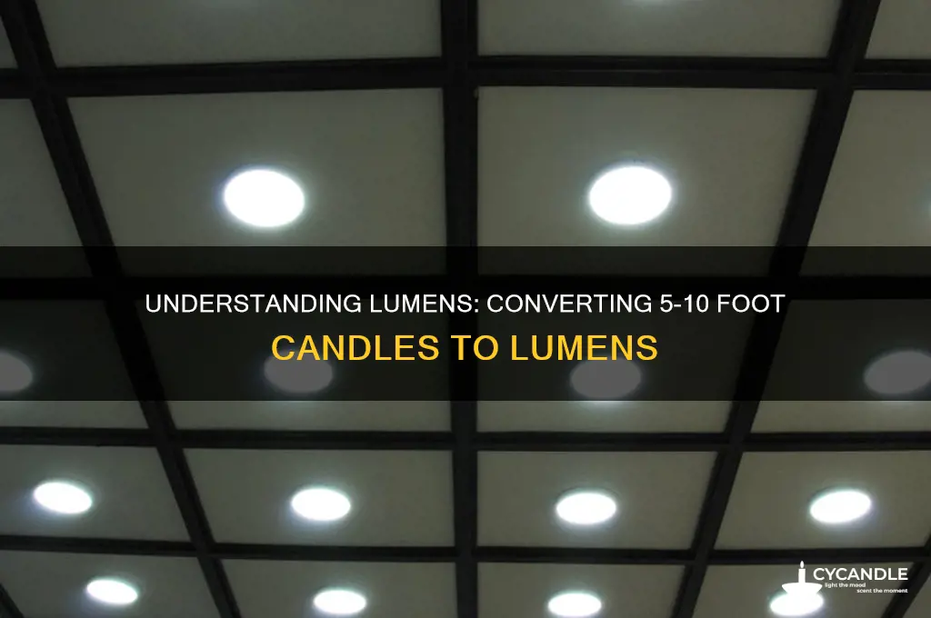 what is 5-10 foot candles in lumens