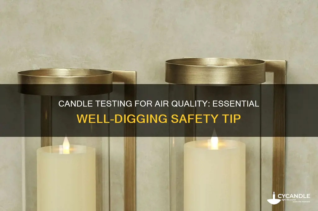 what is a candle checking when digging a well