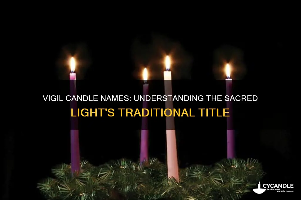 what is a candle used as a vigil light called