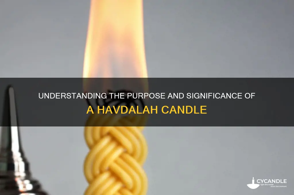 what is a havdalah candle used for