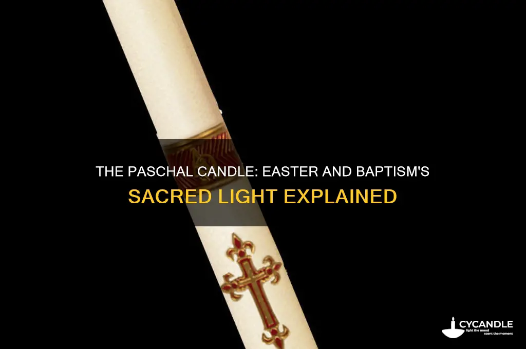 what is a large candle lit during easter and baptism