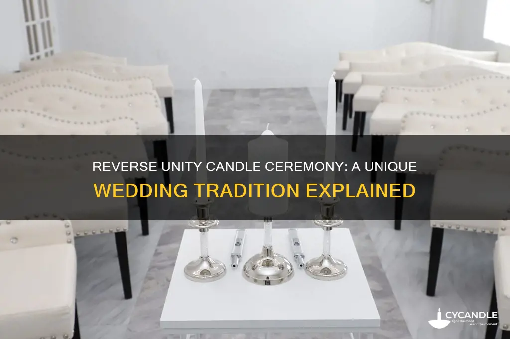 what is a reverse unity candle ceremony