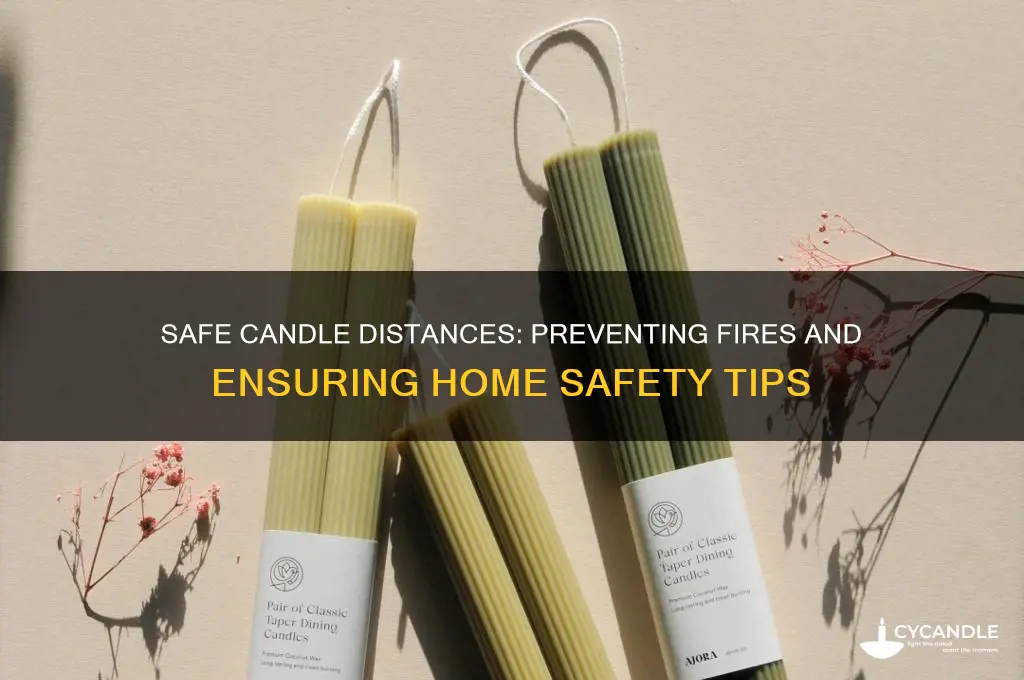 what is a safe distance around a hurning candle