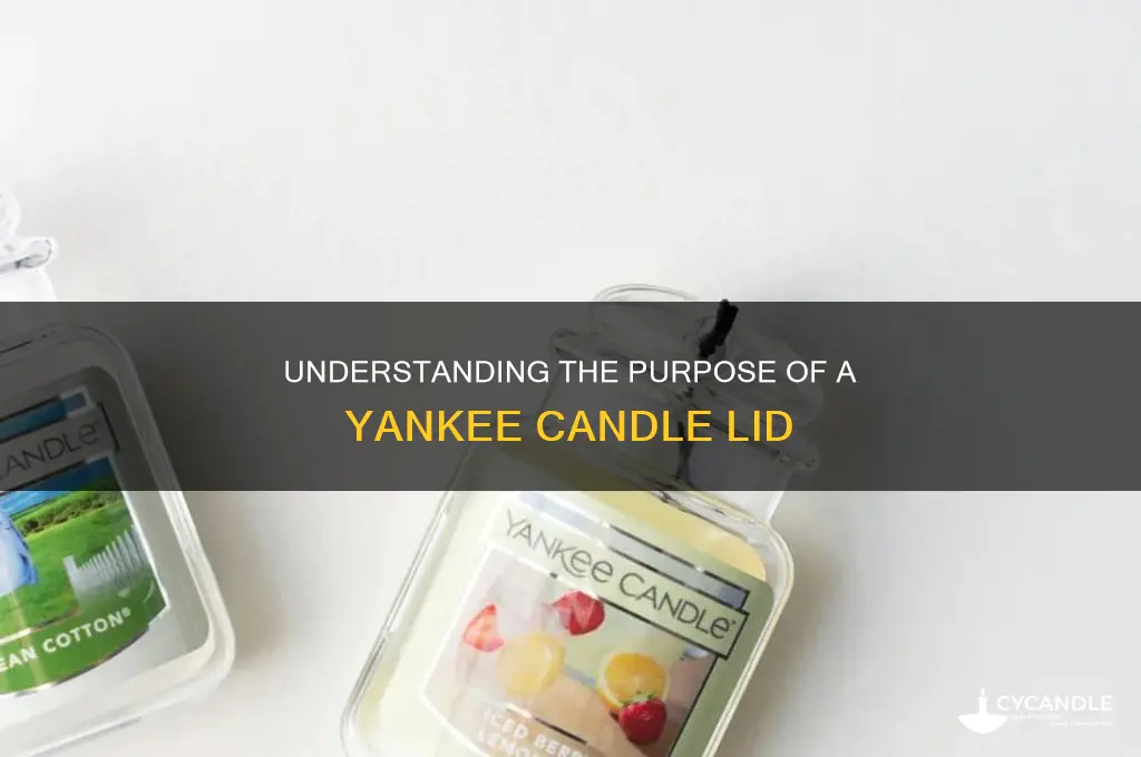 what is a yankee candle lid for
