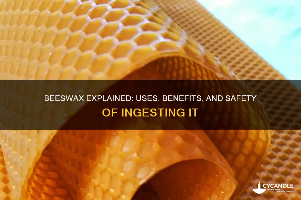 what is beeswax and is it safe to ingest
