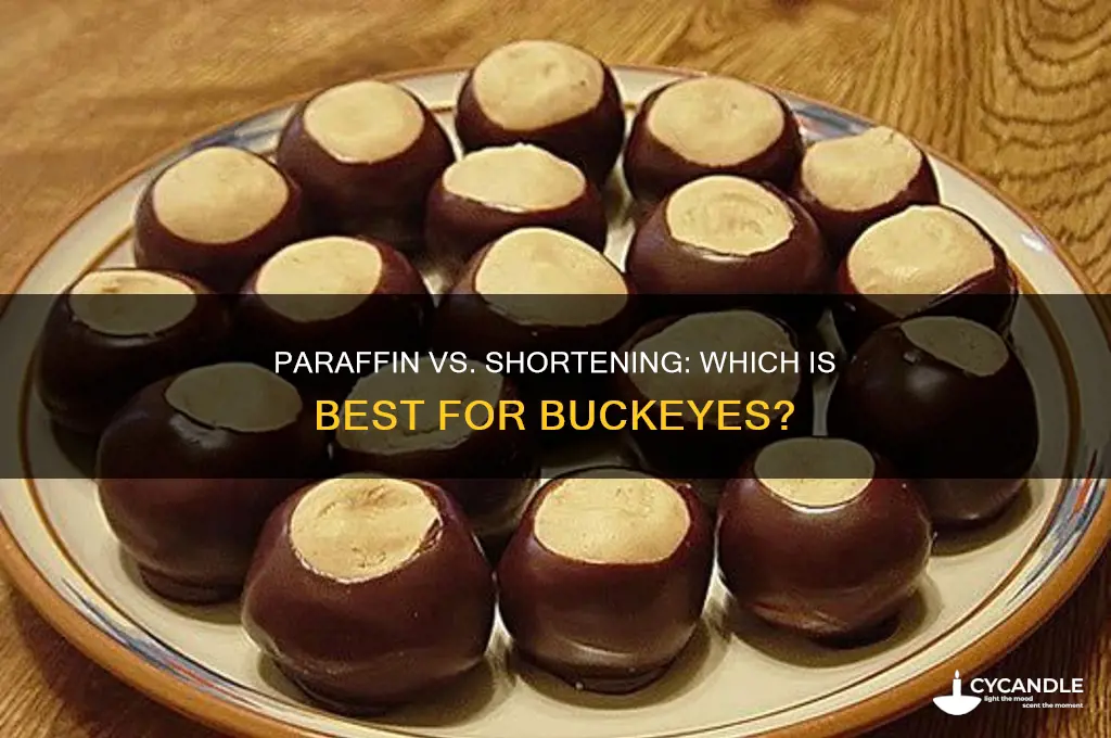 what is better for buckeyes paraffin or shortening