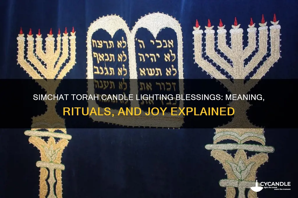 what is candle lighting blessings for simchat torah