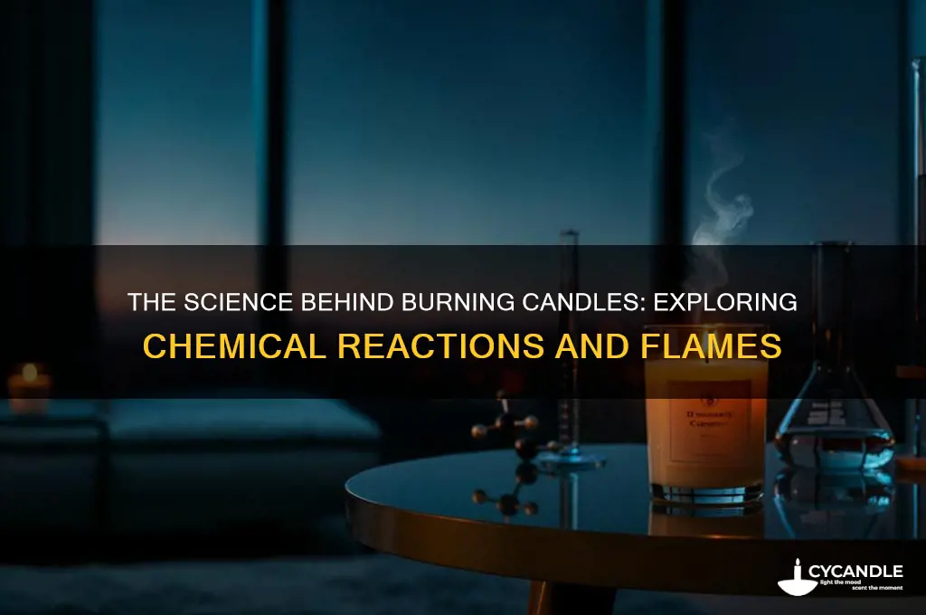 what is cemical reaction to a burning candles