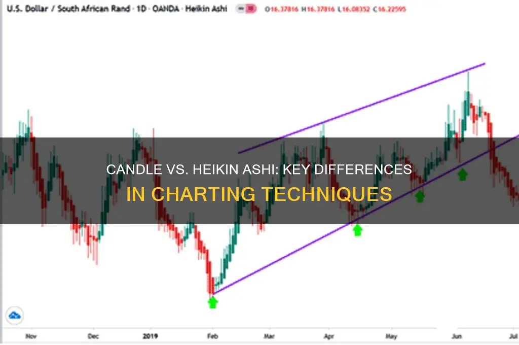 what is difference between candle and heikin ashi