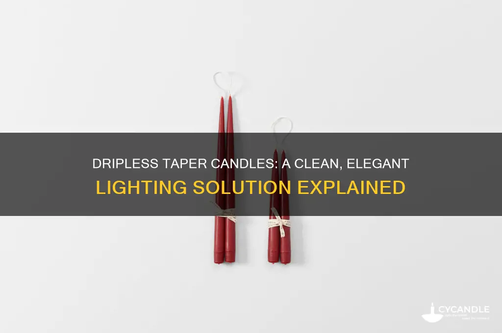 what is dripless taper candles