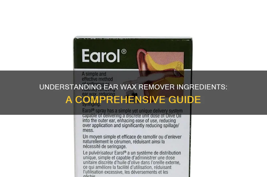 what is ear wax remover made of