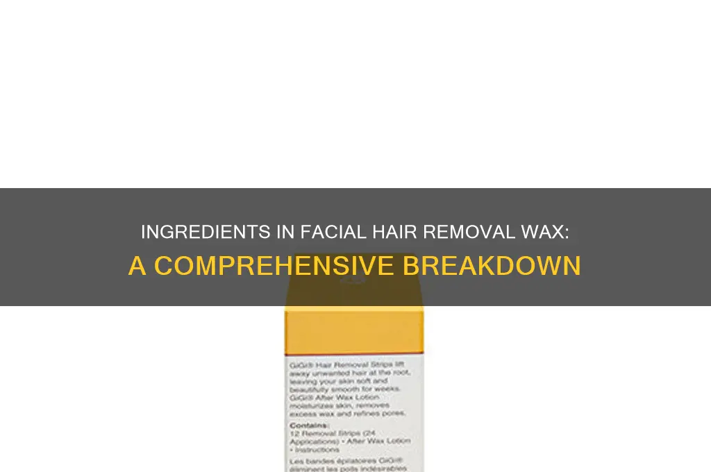 what is facial hair removal wax made out of