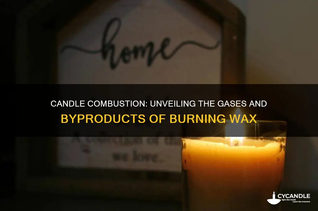 what is given off when a candle burns