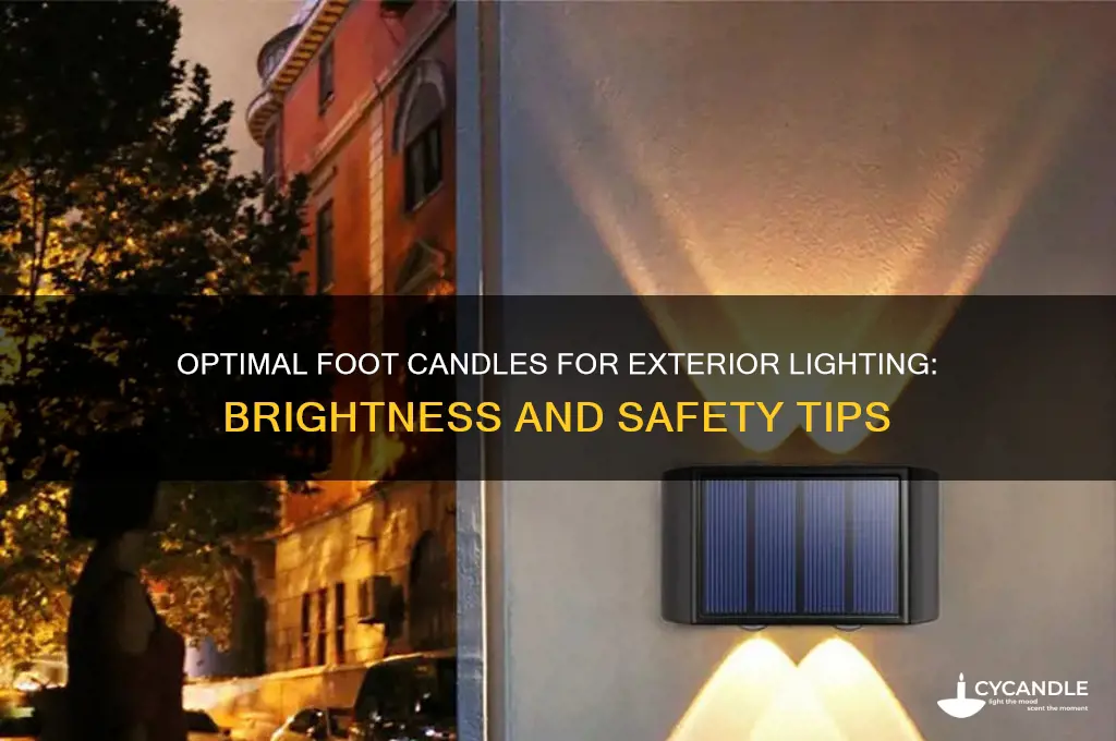what is good foot candles for exterior lights
