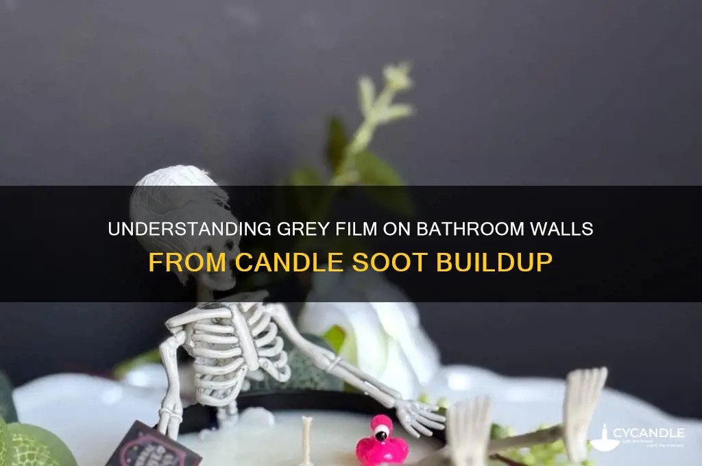 what is grey film on bathroom walls candle