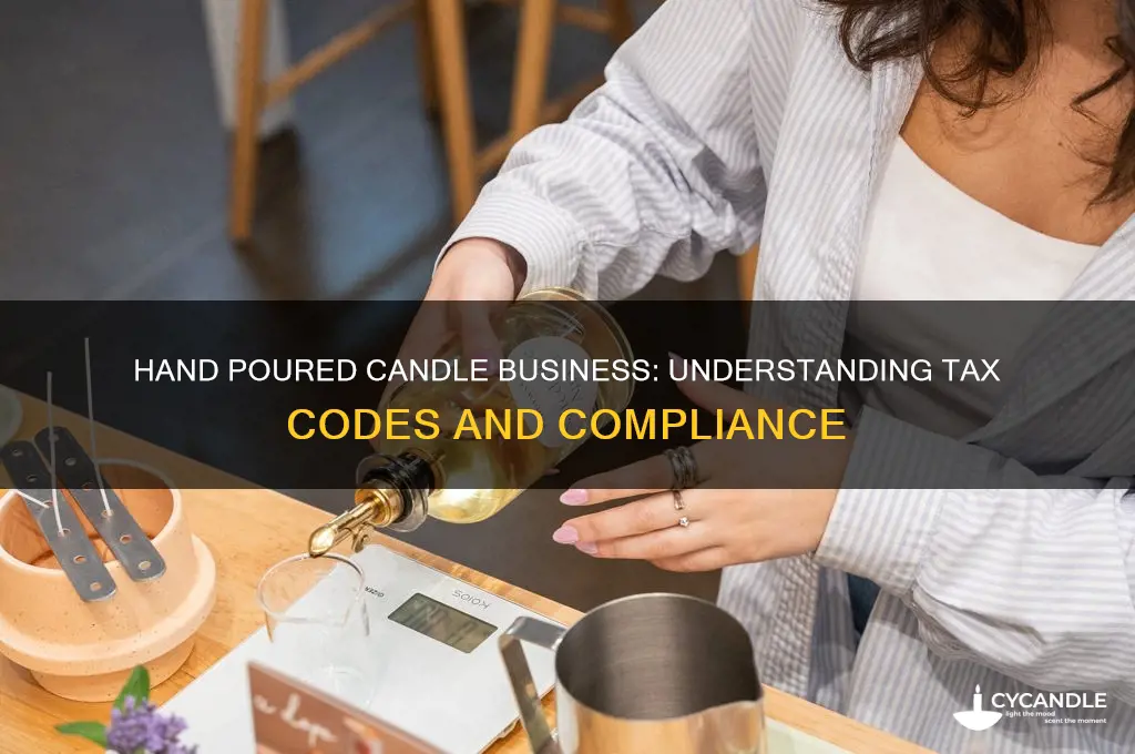 what is hand poured candle business tax code