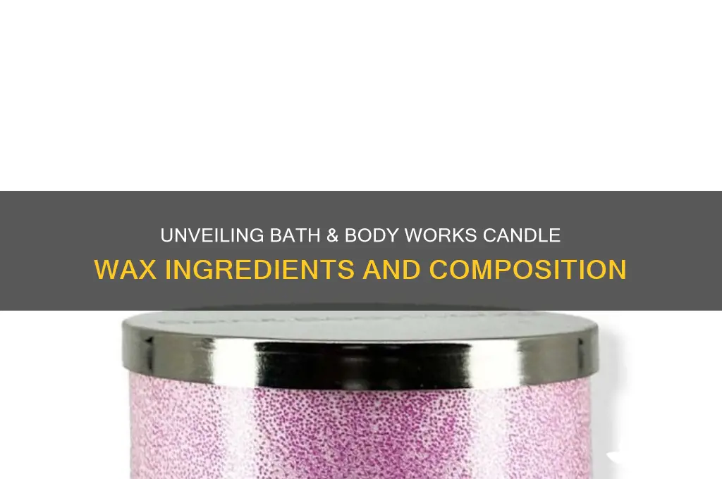what is in bath and body works candle wax