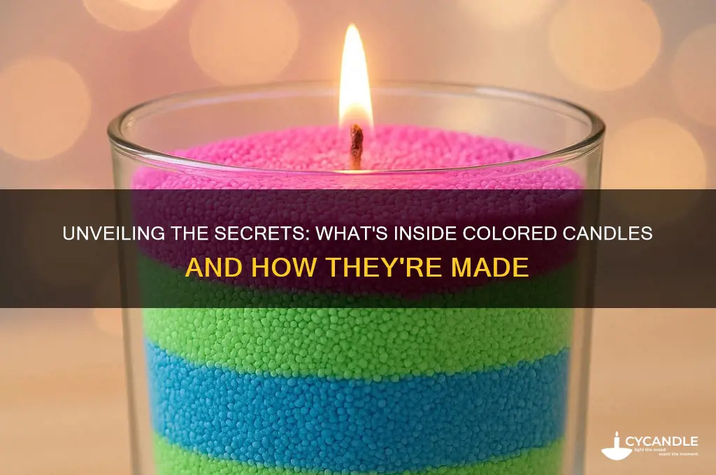 what is in colored candles