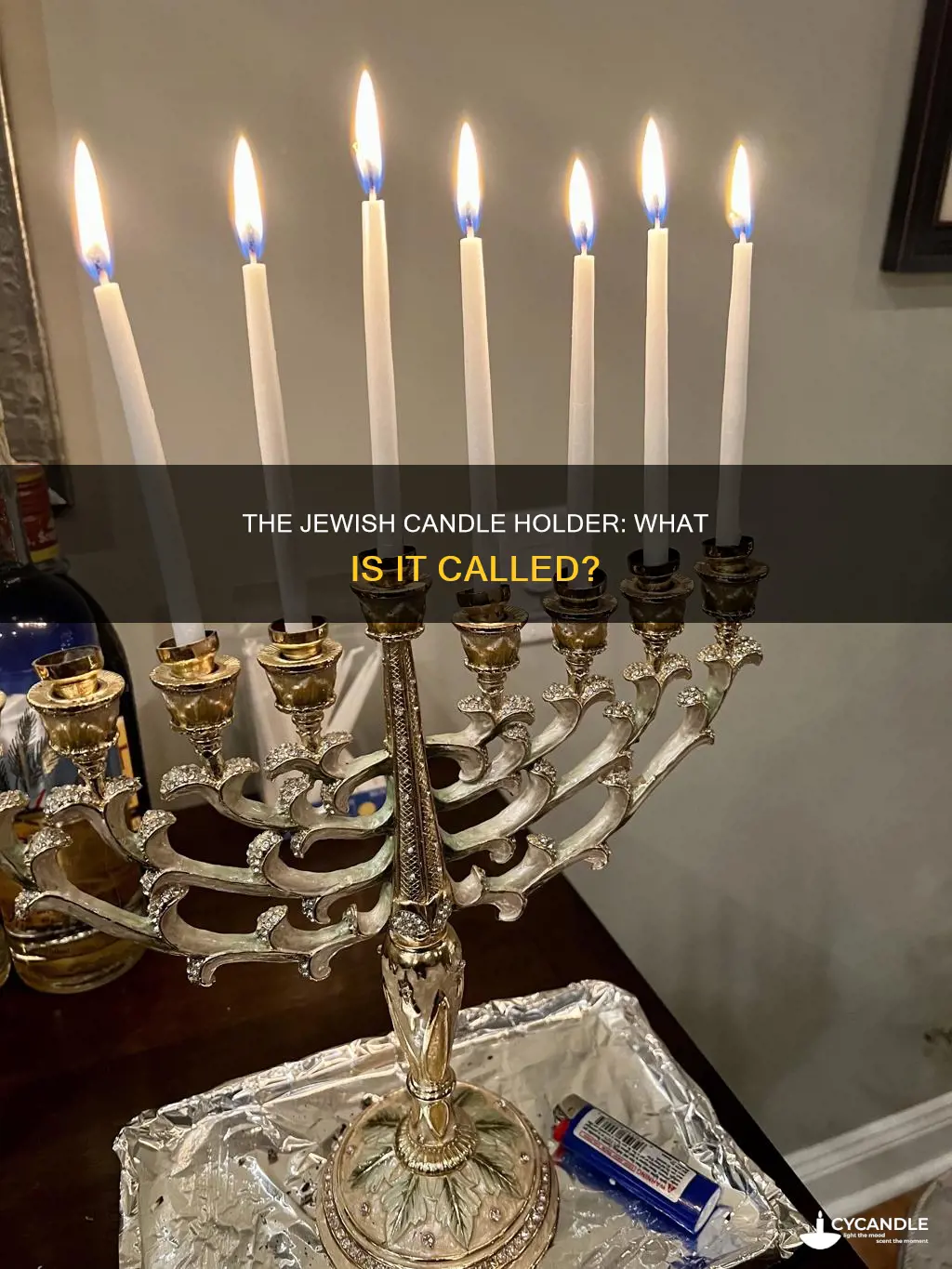 what is jewish candle holder called