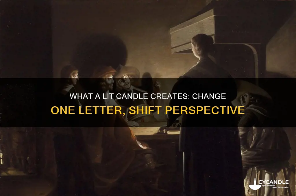 what is made by a lit candle change one letter