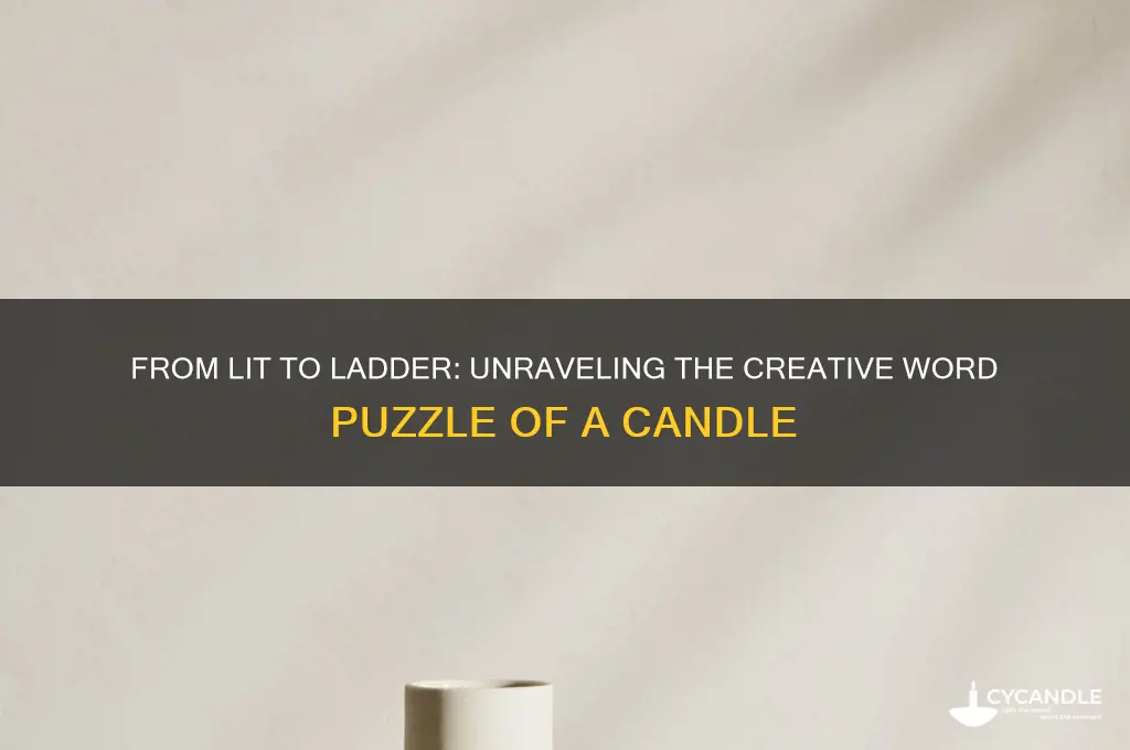 what is made by a lit candle word ladder