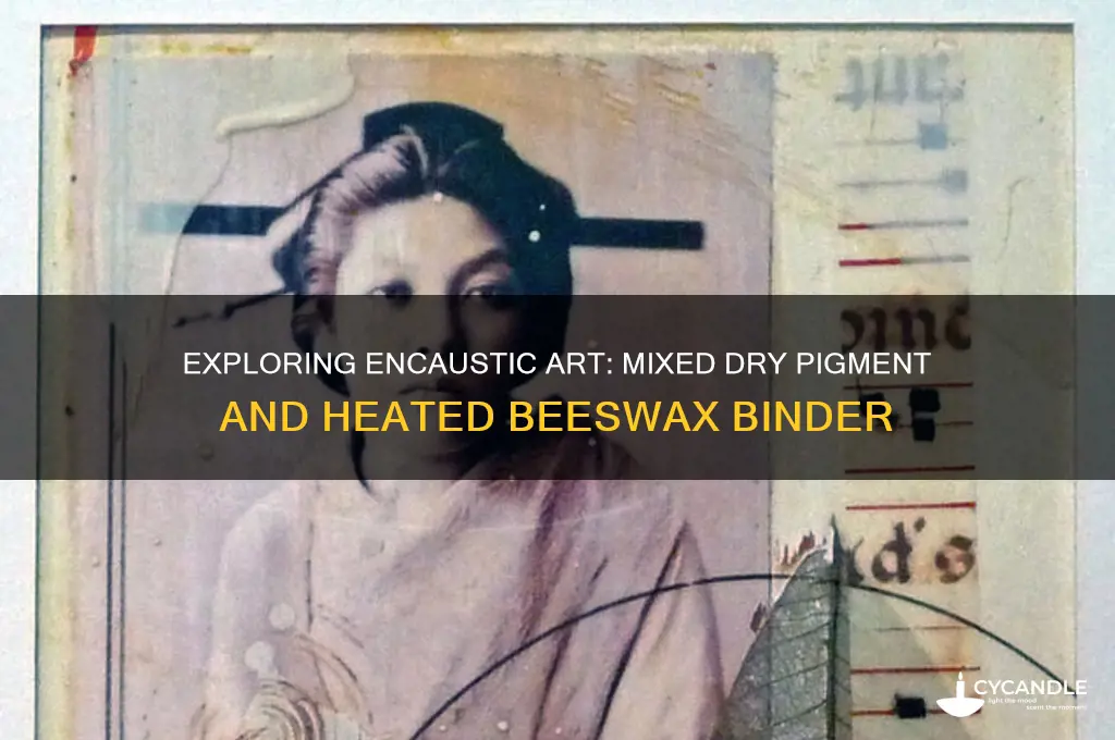 what is mixed dry pigment with a heated beeswax binder