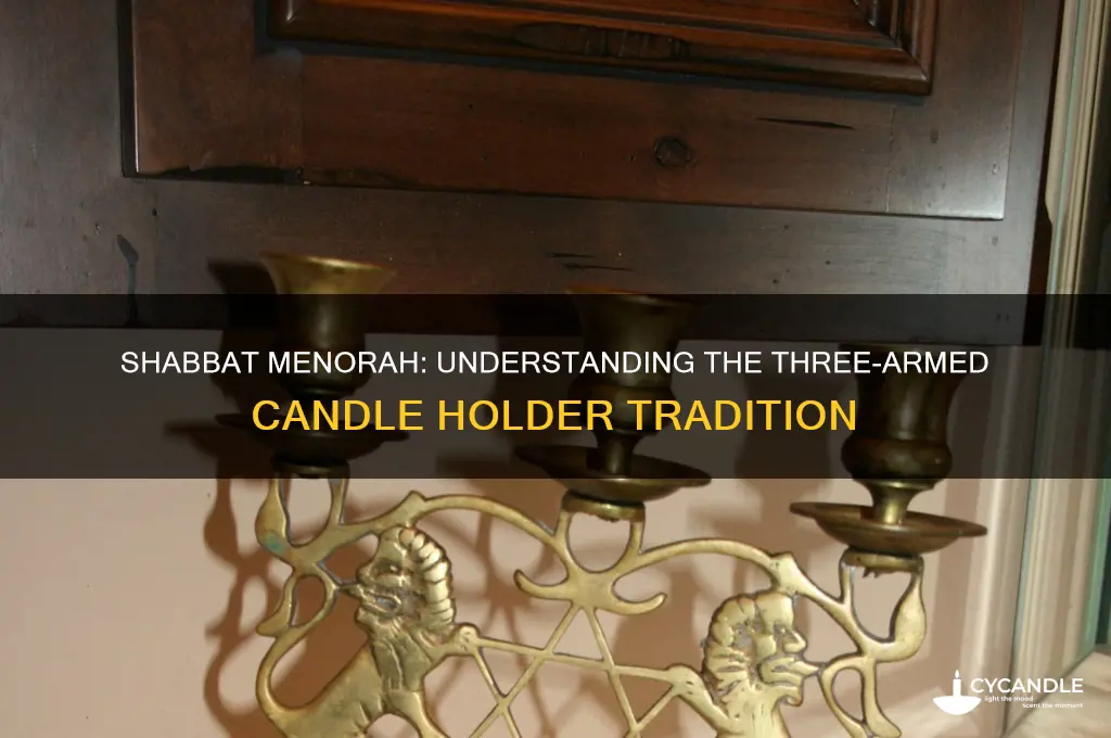 what is the 3 armed candle holder used at shabbat