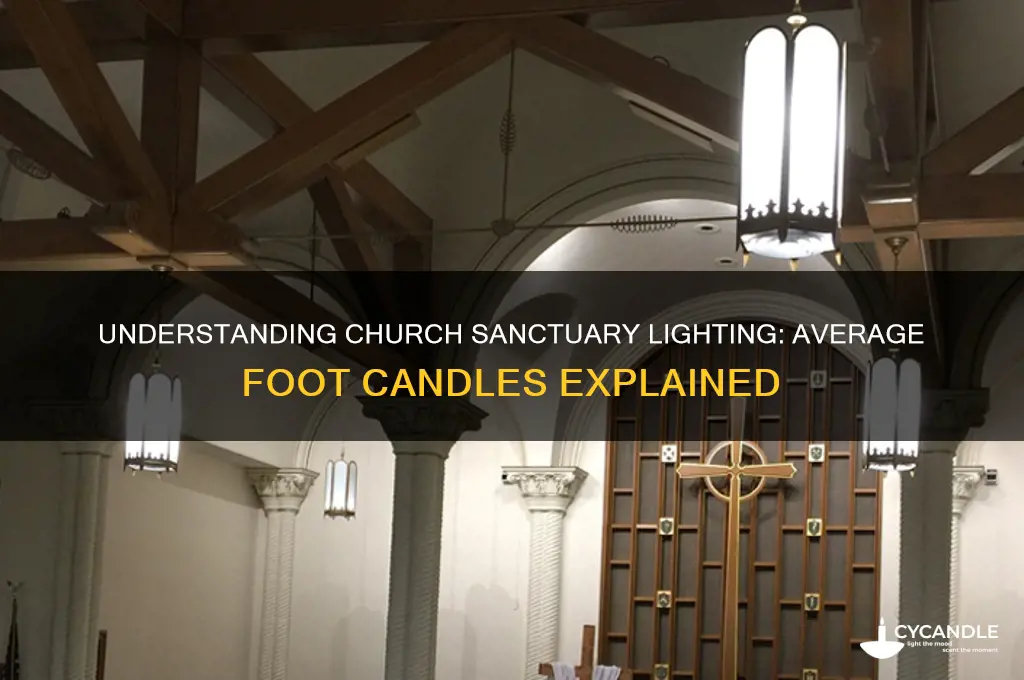 what is the average foot candles of church sanctuary