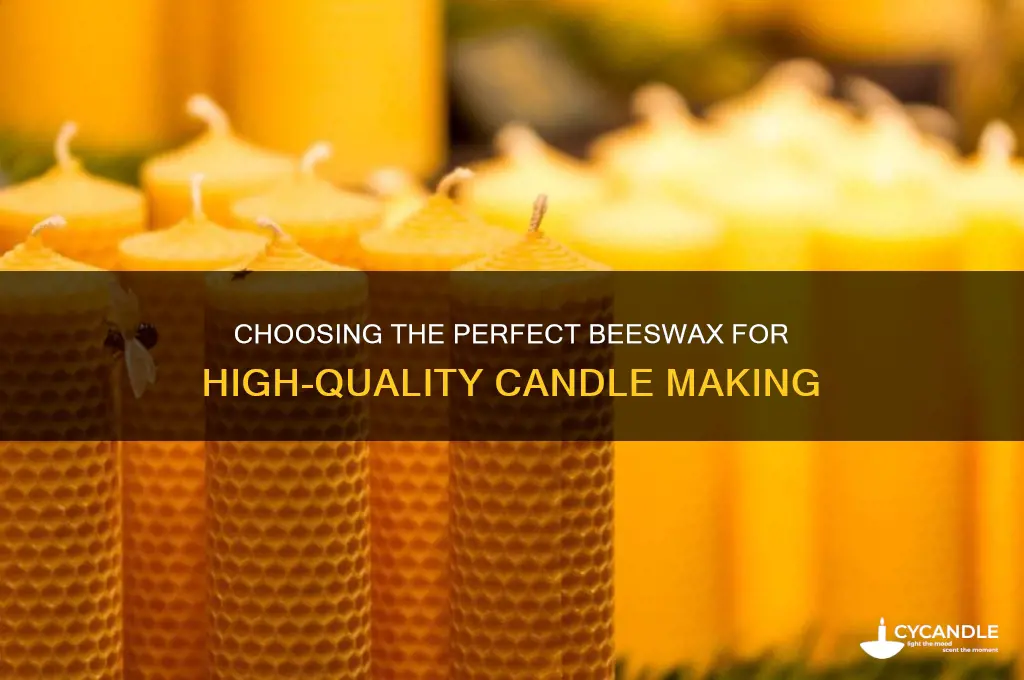 what is the best beeswax for candle making