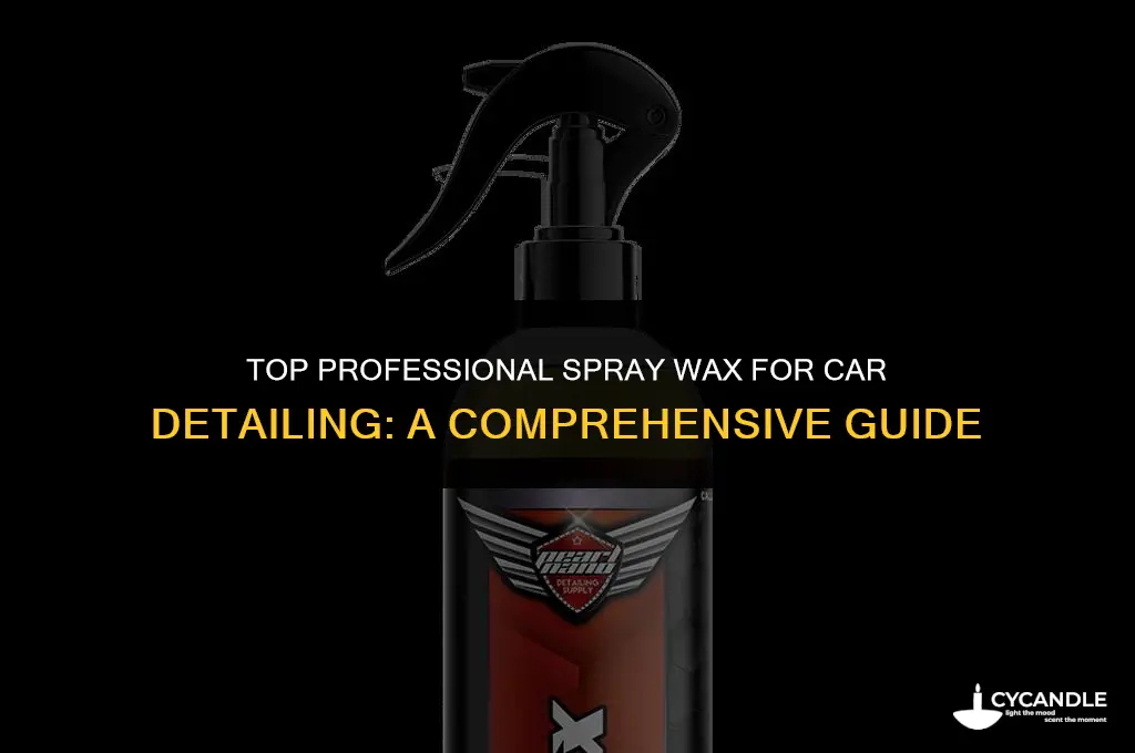 what is the best professional spray wax for detailing cars