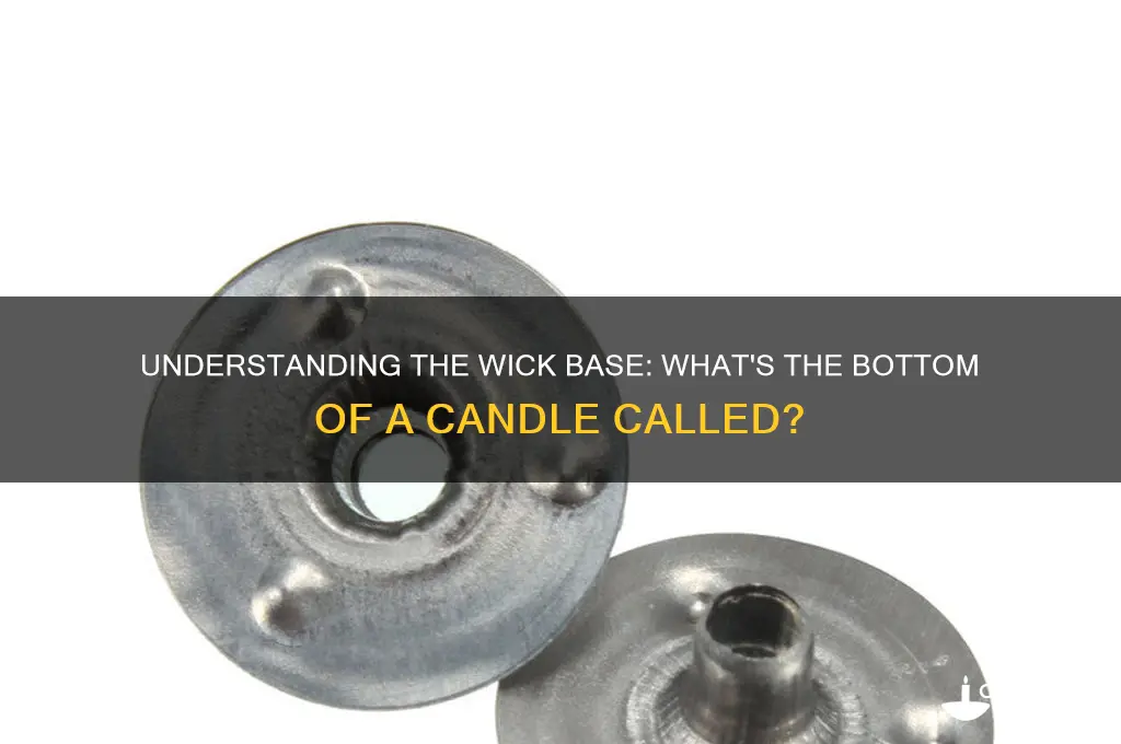 what is the bottom of a candle called