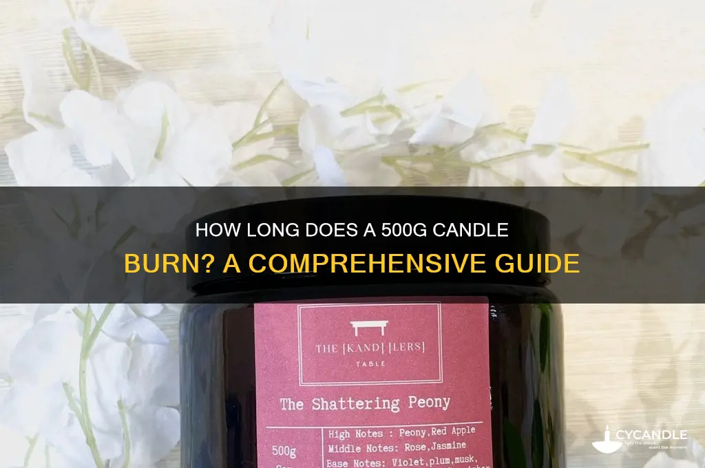 what is the burn time of a 500g candle