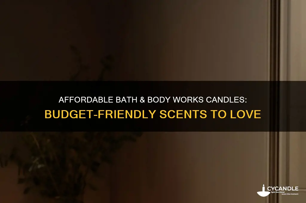 what is the cheapest bath and body works candles get