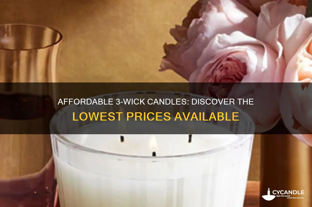 what is the cheapest price on 3 wick candles