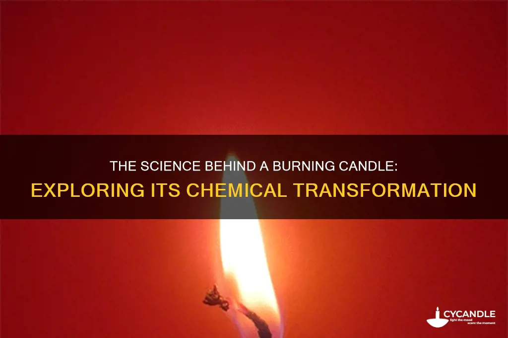 what is the chemical change in a burning candle