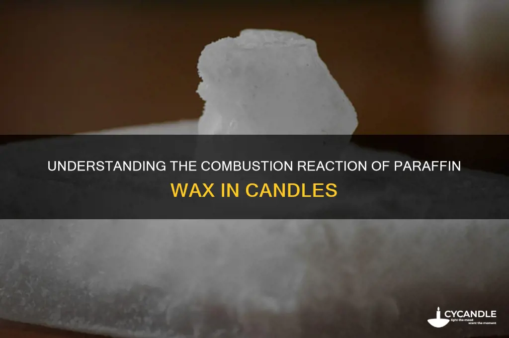 what is the combustion reaction for paraffin candle