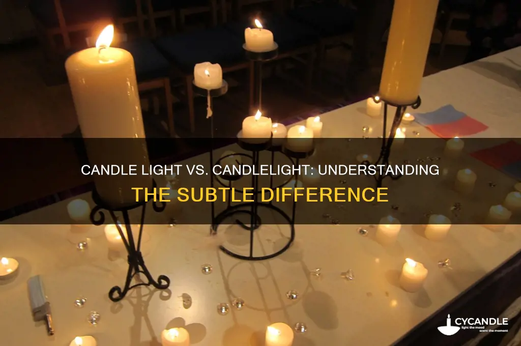 what is the difference between candle light and candlelight