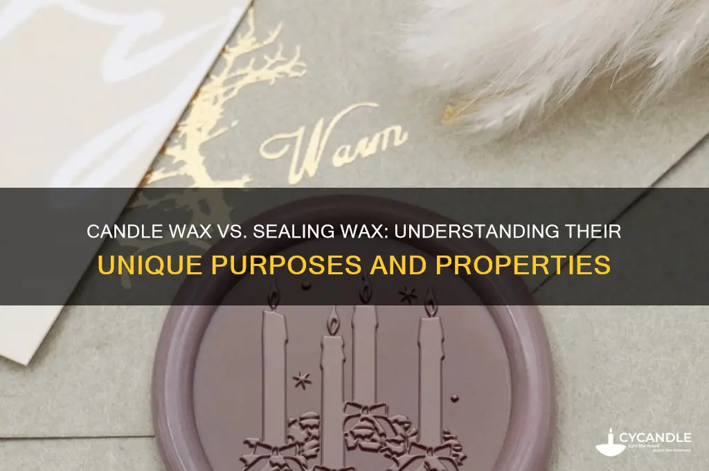 what is the difference between candle wax and sealing wax