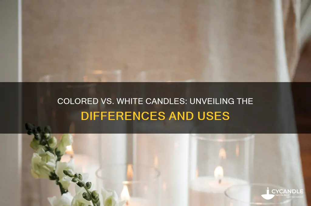 what is the difference between colored and white candles