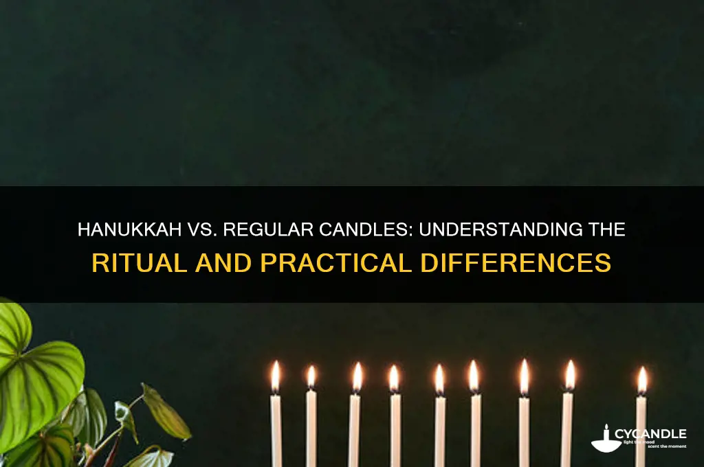 what is the difference between hanukkah and regular candles