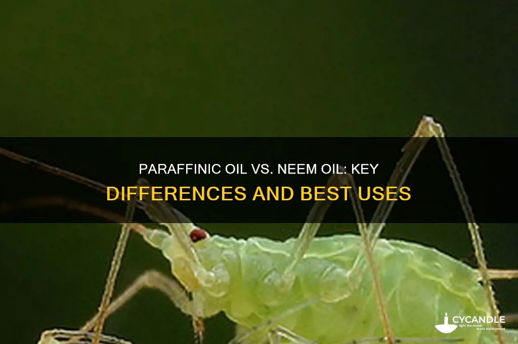 what is the difference between paraffinic oil and neem oil